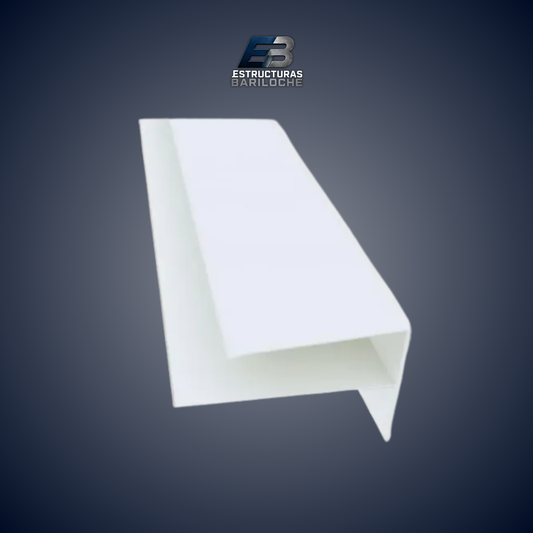Perfil de Borde "F" y "J" PVC x 6 mt para Terminación de Revestimientos